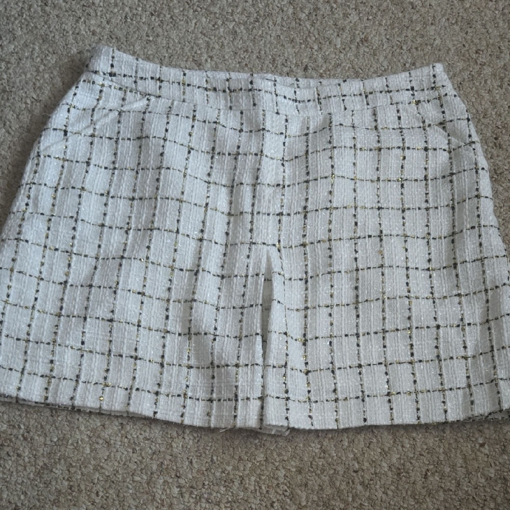 Tommy Hilfiger White and Black Pencil Skirt